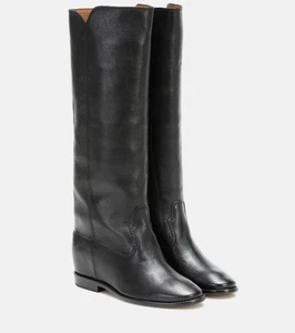 ISABEL MARANT Botas de Ajedrez Cuero Talla 39 Negro - Imagen 1 de 11