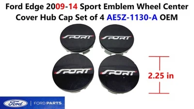 Ford Edge 2009-14 Sport Emblem Wheel Center Cover Hub Cap Set of 4 AE5Z-1130-A - Image 1 of 4