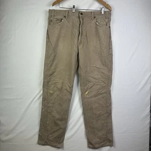Levi's 550 Jeans Mens 36x32 Relaxed Fit Tapered Leg Tan Corduroy Vintage - Picture 1 of 14