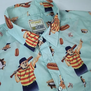 RSVLTS x The Sandlot Great Hambino Short Sleeve Button Up Shirt Men's 2XL - Picture 1 of 7