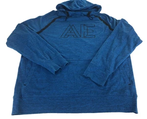Amercian Eagle Outfitters Men's Flex Hoodie Large Blue Pullover Kangaroo Pocket - Picture 1 of 11