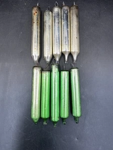 10 adornos de árbol de velas de vidrio de mercurio Kentlee verde y plateado - Imagen 1 de 4