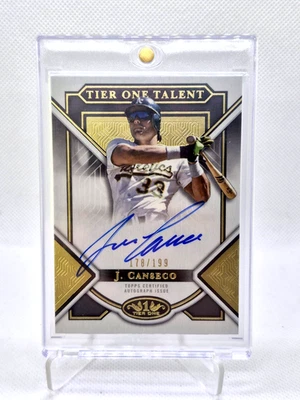 2023 Topps Tier One Jose Canseco Talent Auto /199 Athletics T1TA-JC - Image 1 of 2