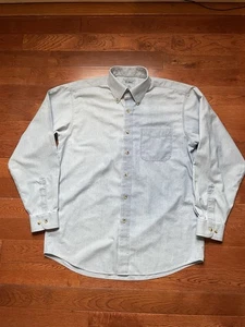 Camisa vaquera LL Bean para hombre mediana REG azul abotonada vaquero occidental 100 % algodón - Imagen 1 de 15