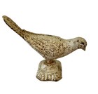 Vintage Cast Iron Pigeon, Dove On Fluted Pedestal