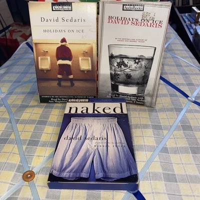 (3) OOP David /Amy Sedaris Audiobooks “Holidays on ice” & “Naked” audio cassette — 第 1/4 张图片