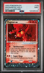 Magmar Ex Holo Ruby & Sapphire PSA 9 #100 - Picture 1 of 2