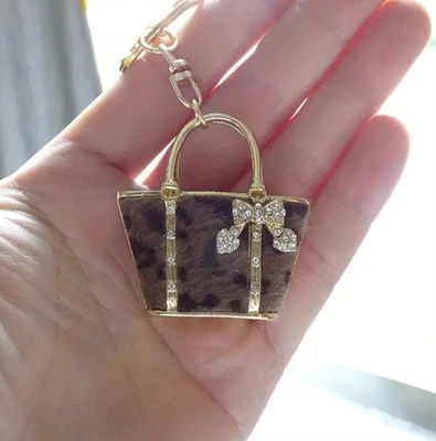 Leopard Handbag Keyring Keychain Bag Charm Gift Mini Handbag  - Image 1 of 4