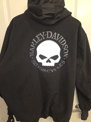 Harley Davidson Cross Roads II Fleece Hooded Jacket Willie G Skull Men 5XL New - Image 1 of 4