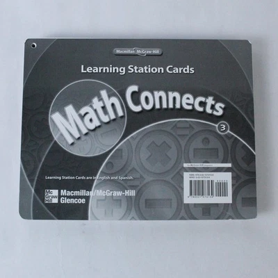 McGraw Hill Math Connects Grade 3 Learning Station Cards English & Spanish Set - Image 1 of 4
