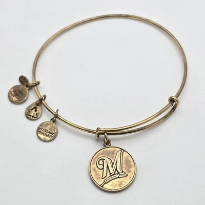 Pulsera ALEX & ANI Initial M MLBP Jugador de Béisbol de Grandes Ligas Hecha en EE. UU.!! Foto 1 de 4