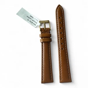 DeBeer Paris Watch band 15mm Honey Brown Smooth Leather #32-15 Straps Bargains - Picture 1 of 2