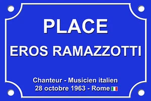 STRASSENSCHILD Eros RAMAZZOTTI ALU 20x30 cm - Bild 1 von 1