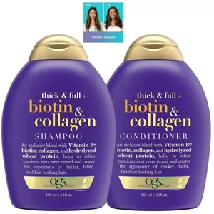 OGX Biotin & Collagen Shampoo and Conditioner Set Thick & Full 13 oz Pack of 2 - Picture 1 of 10