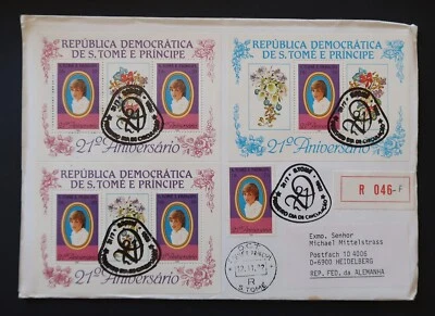 St Thomas Sao Tome & Principe 1982 Lady Di Diana of Wales RARE Registered FDC - Image 1 of 2