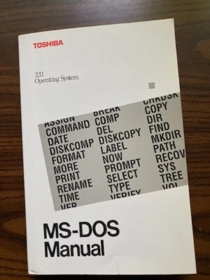Vintage 1987 MS-DOS Manual Toshiba 2.11 Operating System NEW! - Image 1 of 4