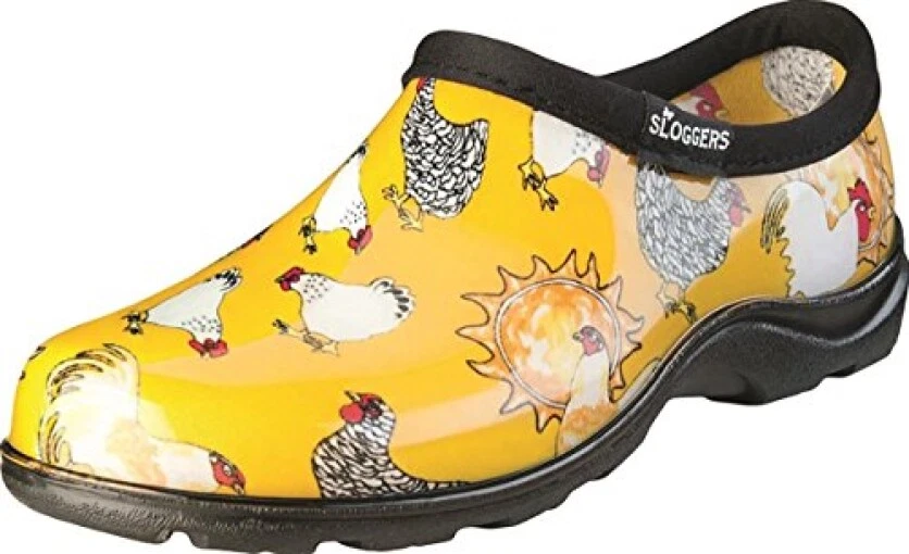 Sloggers 5116CDY10 Size 10 Womens Garden Shoe Yellow Chicken Waterproof 4272969