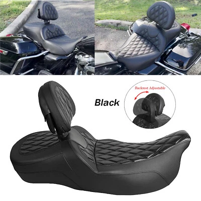 Almohadilla de asiento y respaldo para conductor pasajero apta para Harley Electra Road Tri Glide 09-23 Foto 1 de 4