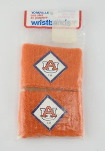 Vintage Pair UA Orange Wristbands Sweatbands Auburn University Tigers New NIP - Imagen 1 de 5