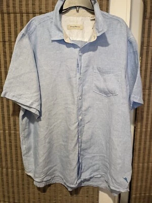 NWOT Tommy Bahama Linen Light Blue Shirt Linen Size XXG/TTG - Image 1 of 4