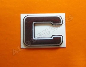 3D Stickers Resin Domed LETTER C - Color Black - 25 mm(1 inch) Adhesive Decal - Picture 1 of 1
