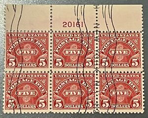 US Plate Blocks Stamp Scott# J78  Postage Due 1930  Used 