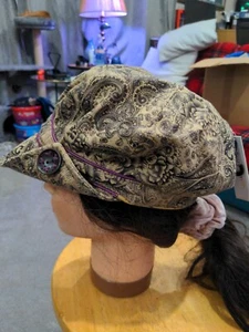 Suzy SmithWomen's Luxury Paisley Baker Boy Cap 100% Cotton Lined BNWT - Picture 1 of 8