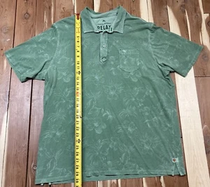 Tommy Bahama Mens Green Leaf It To Me Polo Floral Fall Camo Golf Shirt XXL Relax - Picture 1 of 9