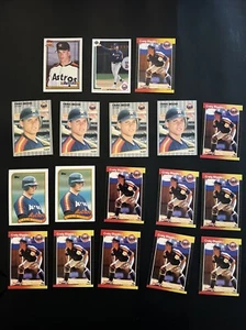 Lote de 18 tarjetas de radiocontrol de novato Jeff Bagwell & Greg Biggio 1991 1989 Fleer Topps - Imagen 1 de 11