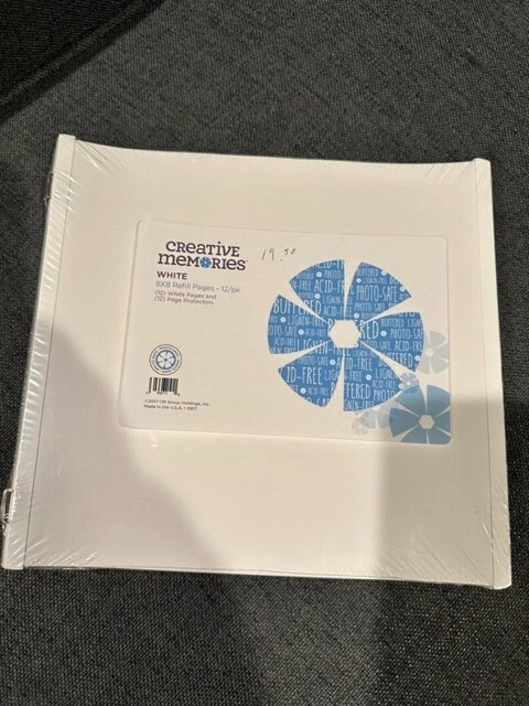 Conjunto de 12 refis de página branca Creative Memories 8 x 8 - Imagem 1 de 1