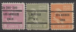 No: 122160 - USA - "PRECANCELS" - LOT OF 3 OLD STAMPS - USED!! - Picture 1 of 1