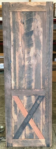 Authentic Reclaimed 28" Brown Wood Barn Door - Spokane - USA- FREE LOCAL PICKUP Cover