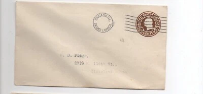 United States entire U481 Chicago Illinois to Cleveland Ohio lot b - Image 1 of 2