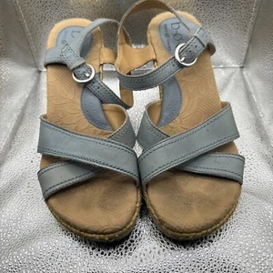Born Wedge - Women's Size 8 M, Blue Heels BC4707 - Picture 1 of 6