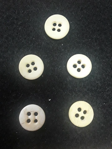 5 Antique Bone Buttons 100 Years old Cover