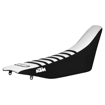 1998-2000 KTM SX-SXF CAPA DE ASSENTO por Enjoy MFG PRETO E BRANCO com COSTELAS PRETAS #395 - Imagem 1 de 4