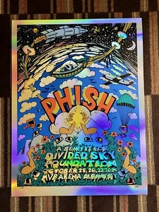 Phish Poster ALBANY S/N FOIL ED #/500 Print POLLOCK DIVIDED SKY 2024 MVP ARENA - Picture 1 of 7