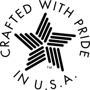 Crafted With Pride in USA Symbol 1 Color Window Wall Vinyl Decal Sticker - Picture 1 of 5