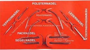 6 Handnadeln Polsternadeln Sattlernadeln Ledernadeln Teppichnadel - Bild 1 von 1