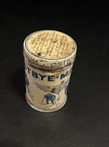 Vintage OSTBYE-MEDIUM Ski Wax Tin Can Ski Graphics 1930-50 Rare - Picture 1 of 5