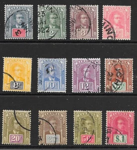 SARAWAK SG50/61 1918 DEFINITIVE SET USED (r) - Picture 1 of 1