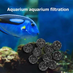 10pcs Black Biological Bio Balls Fish Tank Sponge Media Aquariums AccessoriesMöb - Bild 1 von 9