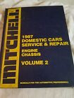 MITCHELL 1987 DOMESTIC CARS SERVICE-REPAIR MANUAL BOOK ENGINE-CHASSIS VOLUME 2