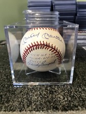 Mickey Mantle Randy Gumpert Jim Lonborg Autographed Signed Rawlings Baseball WOW