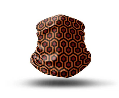 Washable Fabric Face Cover Neck Gaiter Shining Overlook Hotel Carpet Design - Image 1 of 4