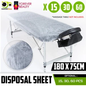 Disposable Massage Table Bed Cover Sheet Elastic Band Hygiene 180cm x 75cm - Picture 1 of 9