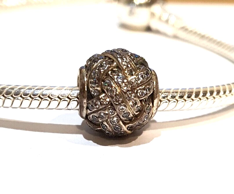 Genuine PANDORA Geometric Radiance Charm 14k Gold Vermeil 796206CZ