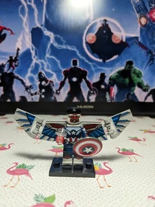 FALCON CAPTAIN AMERICA sam wilson AVENGERS MINIFIG FIGURE marvel 3rd party LEGO - Picture 1 of 5