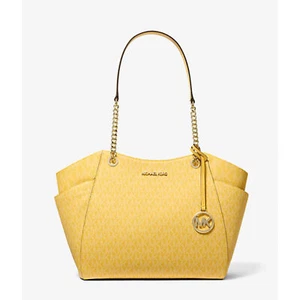 Bolso de hombro Michael Kors Jet Set grande con logotipo de firma (amarillo margarita) 35S4GTVT3B- - Imagen 1 de 8