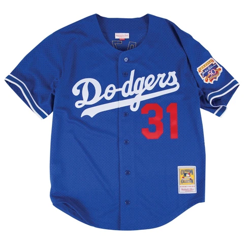 Mike Piazza Los Angeles Dodgers 1997 Authentic Batting Practice Jersey- Royal Cover